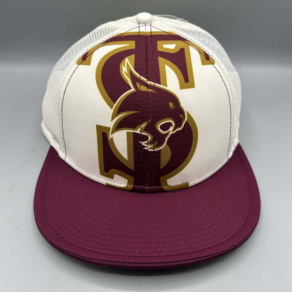 Texas State Bobcats Trucker Hat Men Red White The Game Snap Back Cap New
